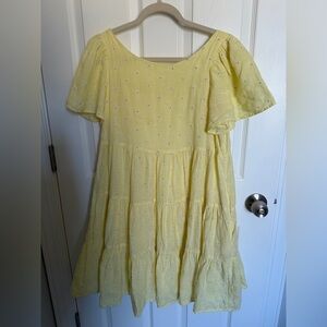 Lilly Pulitzer' Yellow Eyelet Tiered Dress